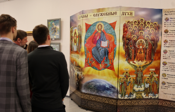 Состоялось открытие выставки "Небесные покровители земного воинства"