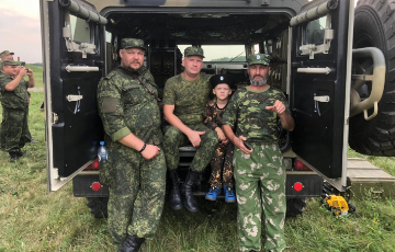 Казаки на военных сборах в пос. Молькино